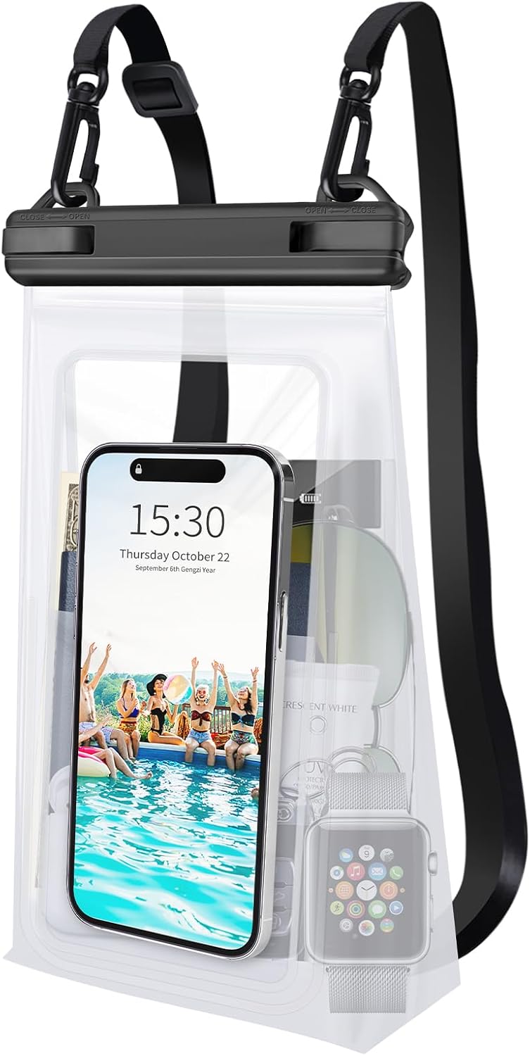 Kebrela Large Waterproof Phone Pouch Floating, Universal Waterproof Phone Case for iPhone 14 Plus 13 Pro Max 12 11 Samsung S23 S22 up to 7.2'', IPX8 Water Proof Cell Phone Dry Bag for Beach Swimming - Image 1